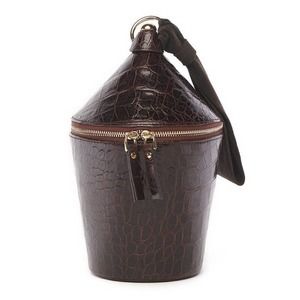 Staud Women's Minnow Croc-effect Leather And Suede Tote in Brown